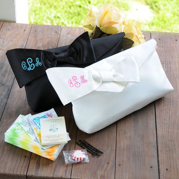 Personalized Bridesmaid Clutch with Survival Kit -Cute for my bridesmaids.