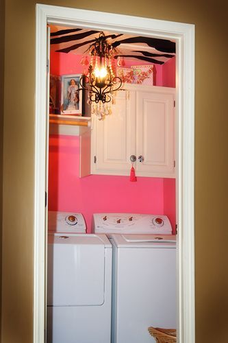 Pink Laundry Room