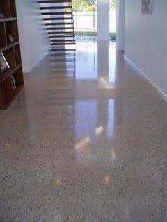 Polished concrete flooring