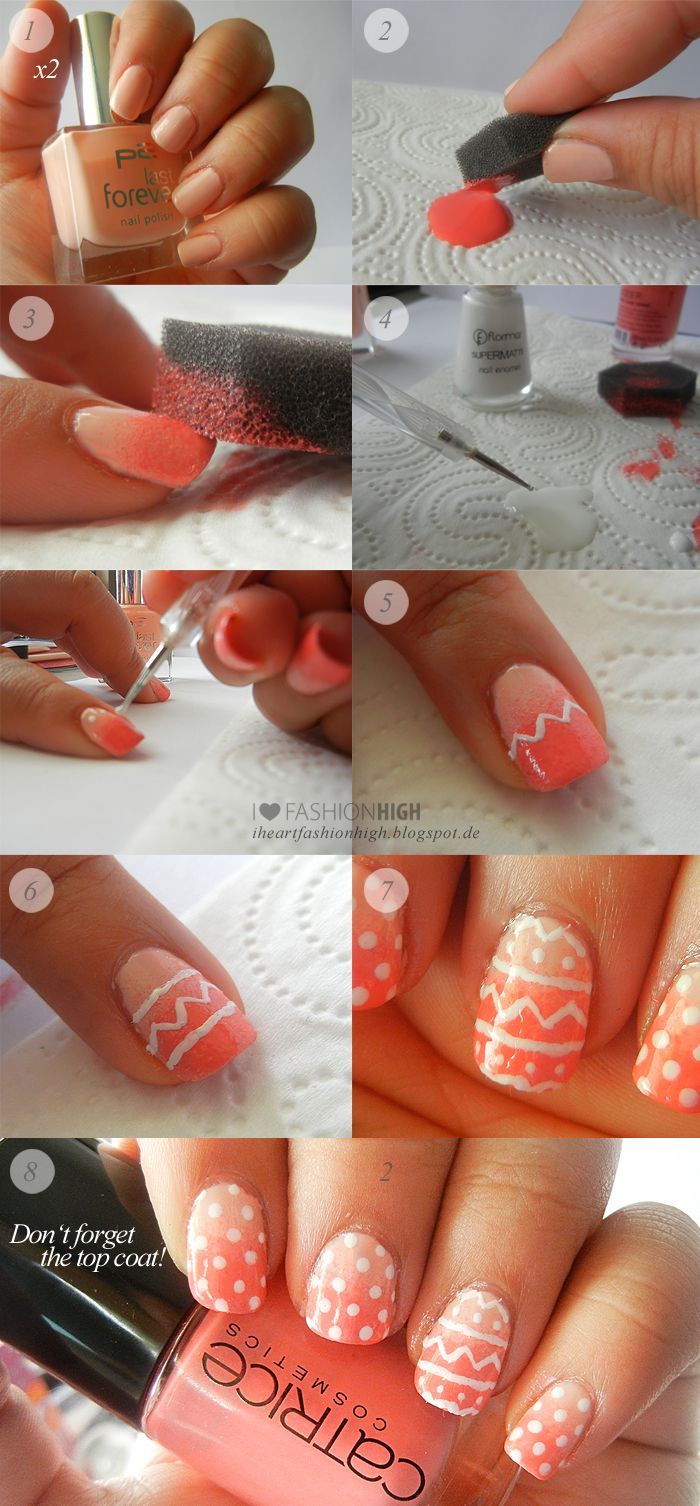 Polka dot Nails. Cute idea for easter