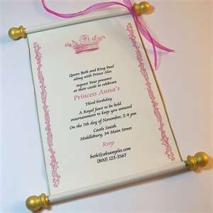 Princess birthday party invitation!