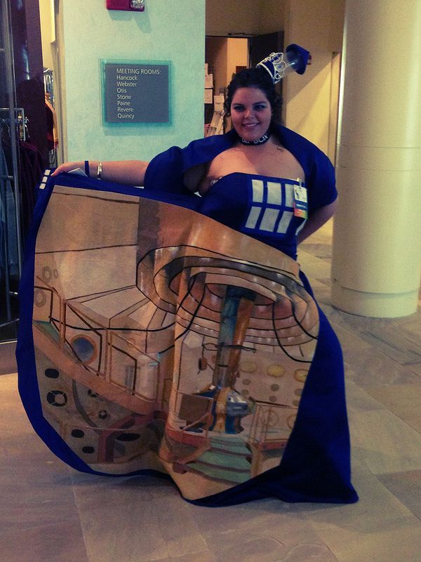 Put the geek into wedding chic with a TARDIS themed dress!