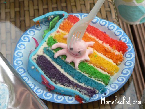 Rainbow Cake {Mermaid Party}