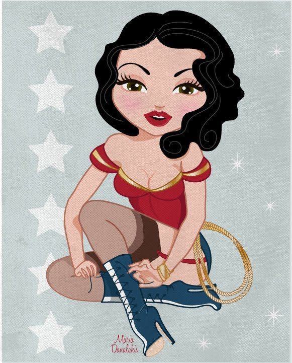 Retro Superhero Pin-Ups – Wonder Woman