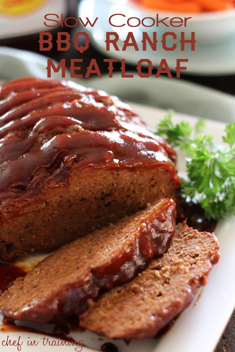 Slow Cooker BBQ Ranch Meatloaf… this recipe is so easy and could be THE BEST m