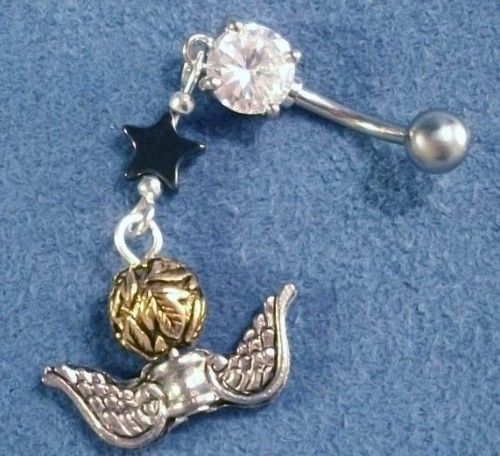 Snitch belly button ring