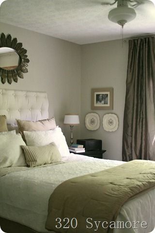 Soothing Neutral Master Bedroom Makeover via 320 Sycamore