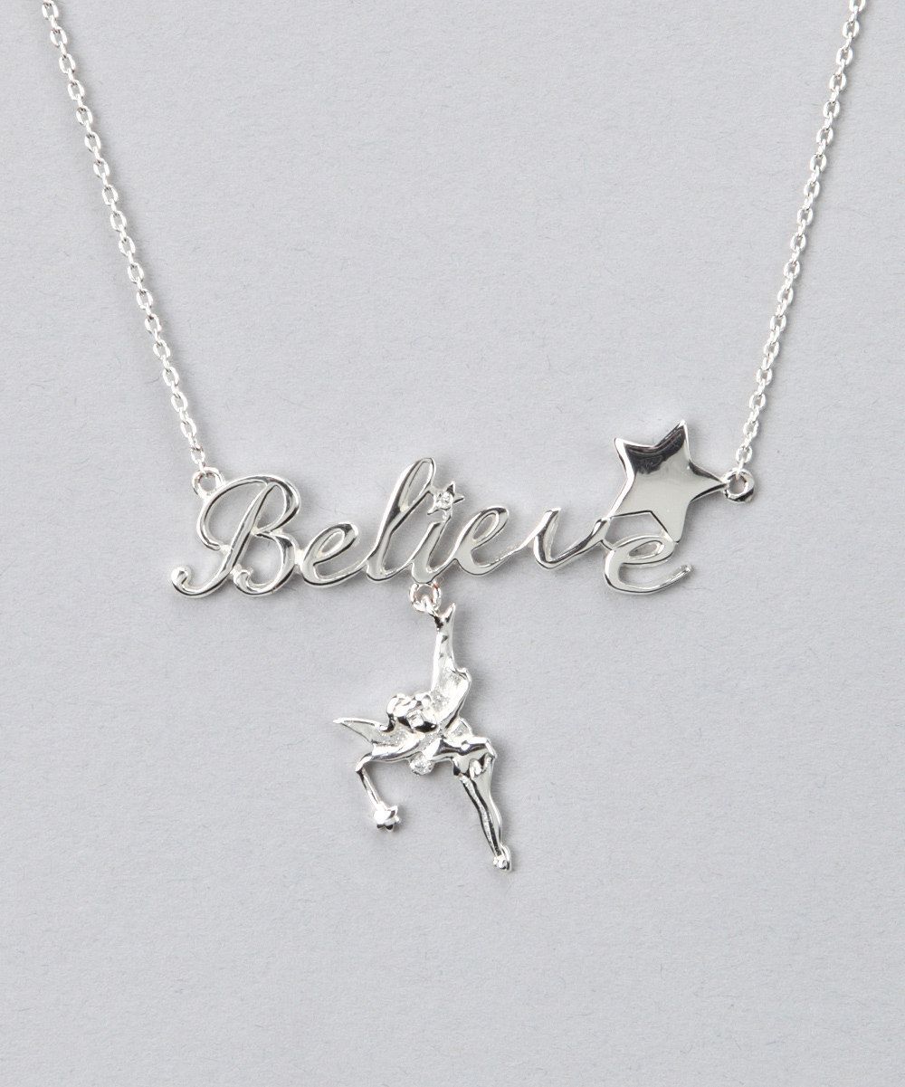 Sterling Silver 'Believe' Tinker Bell Necklace from Disney. $29.99