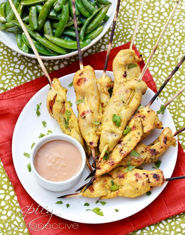 Thai Chicken Satay with Spicy Peanut Sauce