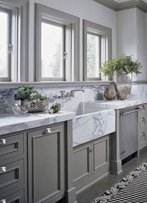 The Granite Gurus: 10 Kitchens with Grey Cabinets