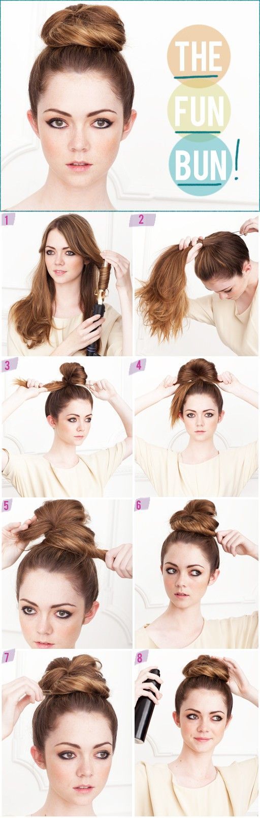 The fun bun. For people who want I take that messy "I don't care what p