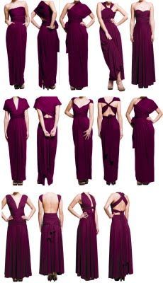 The infinity Dress! One Dress and a bunch of ways to wrap it!! Want!