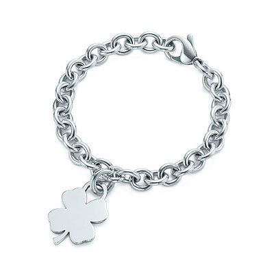 Tiffany & Co Four-Leaf Clover Tag Charm Bracelet…love this