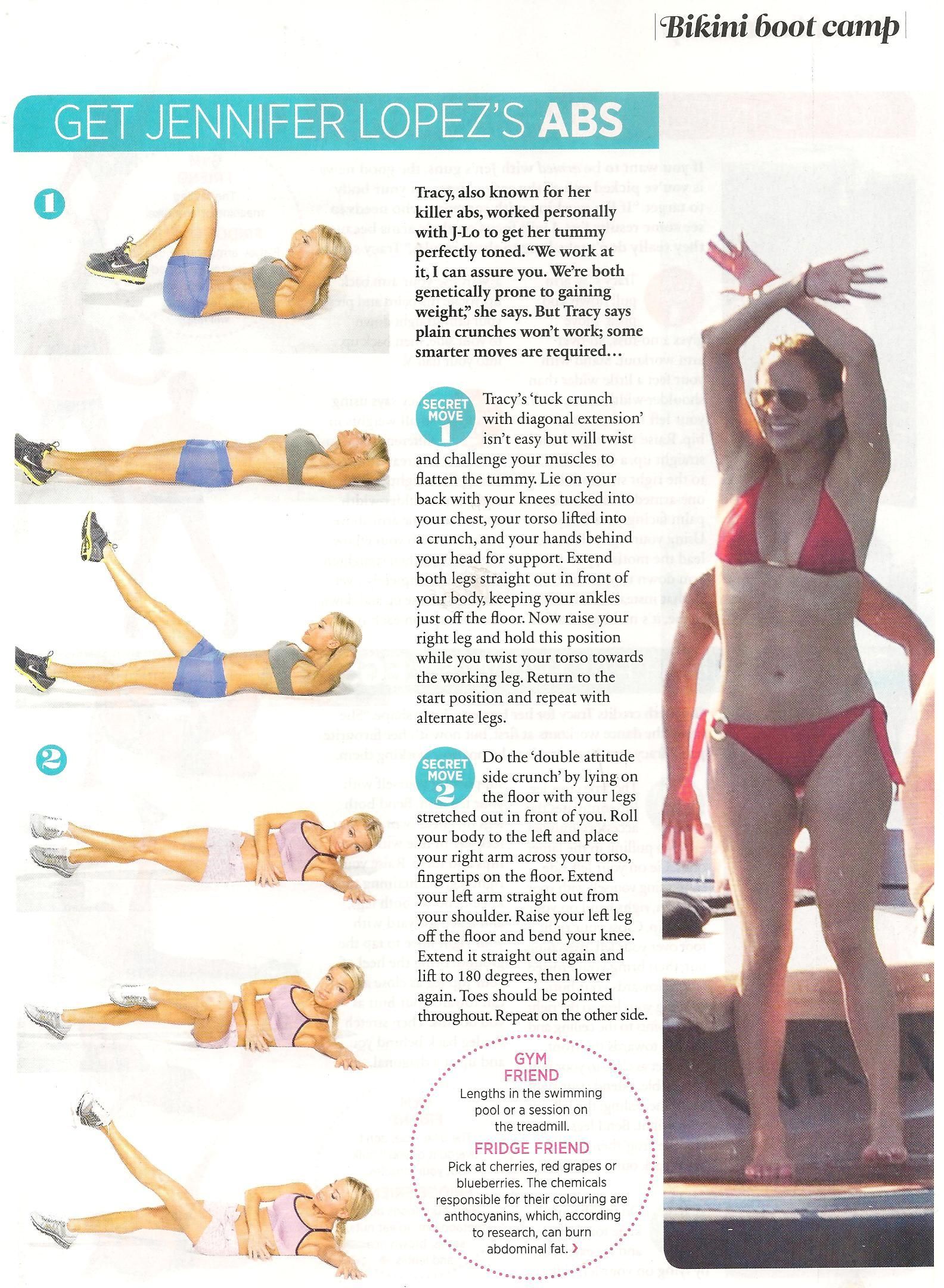 Tracy Anderson’s tips for building toned abs like Jennifer Lopez’s. From Cosmo U