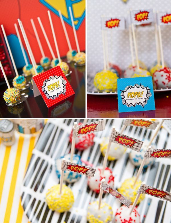 Vintage Pop Art Superhero Birthday Party // Hostess with the Mostess®