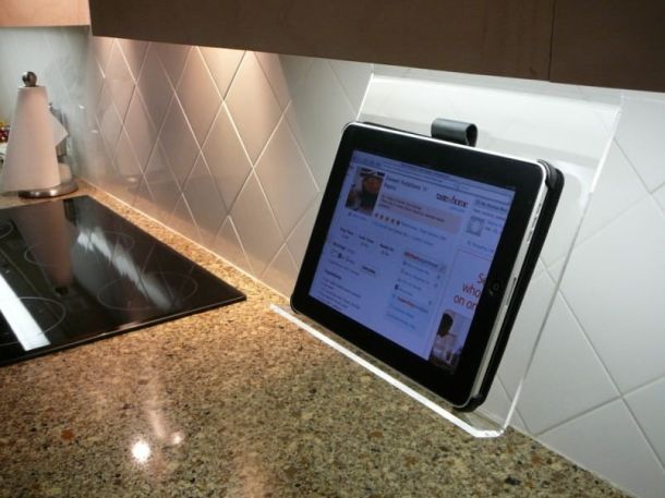 Want to keep your iPad off the counter, out of harm's way, but still accessi