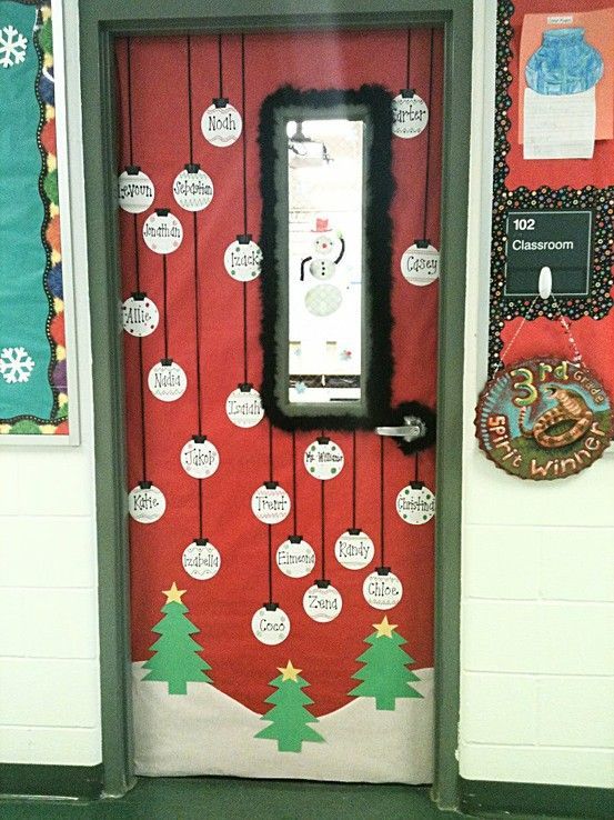 Winter Classroom Door