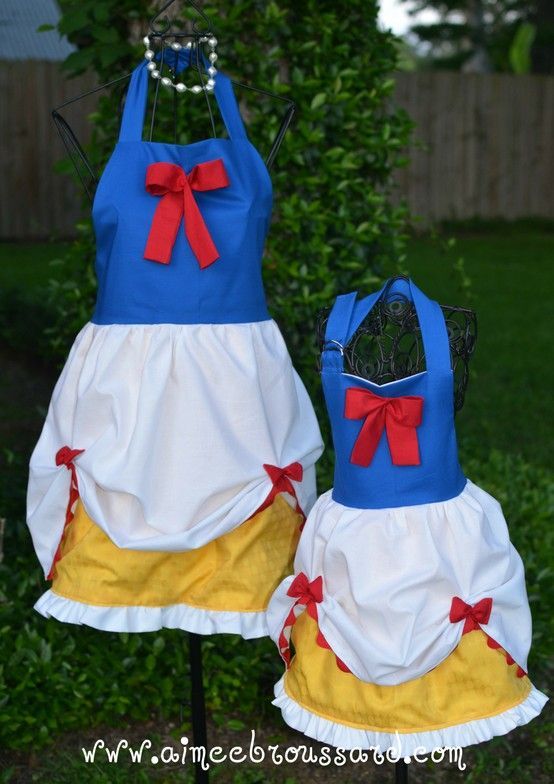You could make an apron for each Disney Princess! #disney #DIY