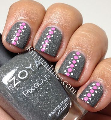 Zoya Nail Polish in London with dotted nail design