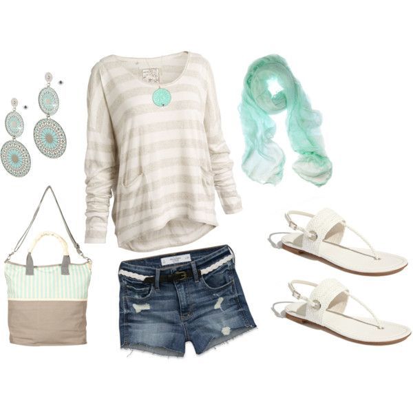 a cute spring outfit. Texas is to hot in the summer for scarves and long sleeves