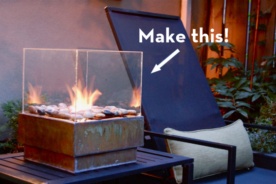 awesome tableside firepit – a couple of these on a deck would be amazing! – tota