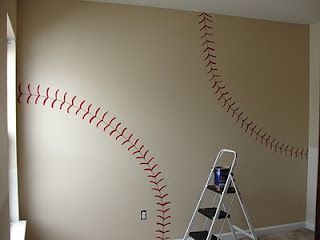 baseball wall for a boys  room