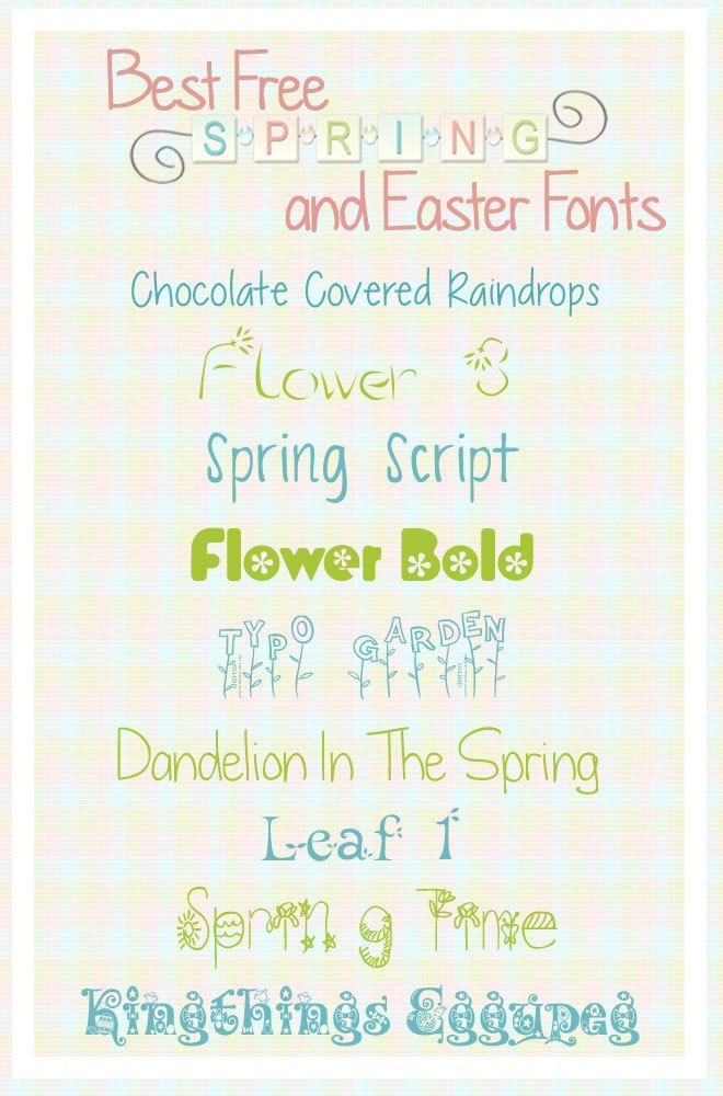 best FREE easter and spring fonts