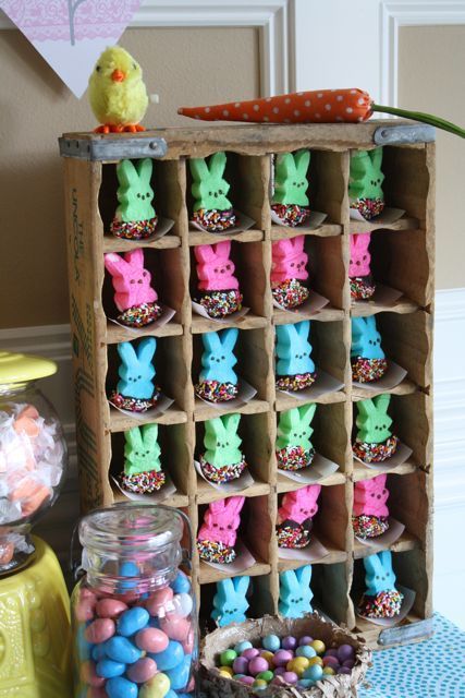 cute idea! maybe put them on a stick and tie ribbon around it?