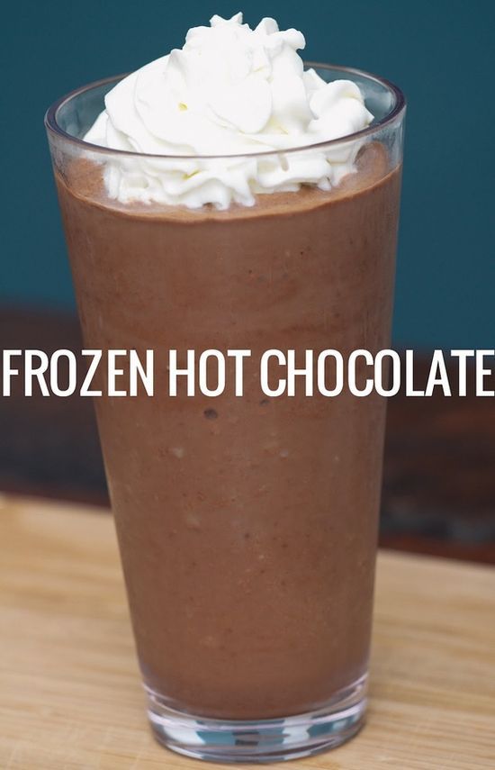 frozen hot chocolate: recipe from Serendipity Cafe in NYC.