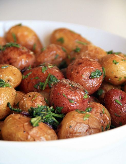 herb roasted potatoes.