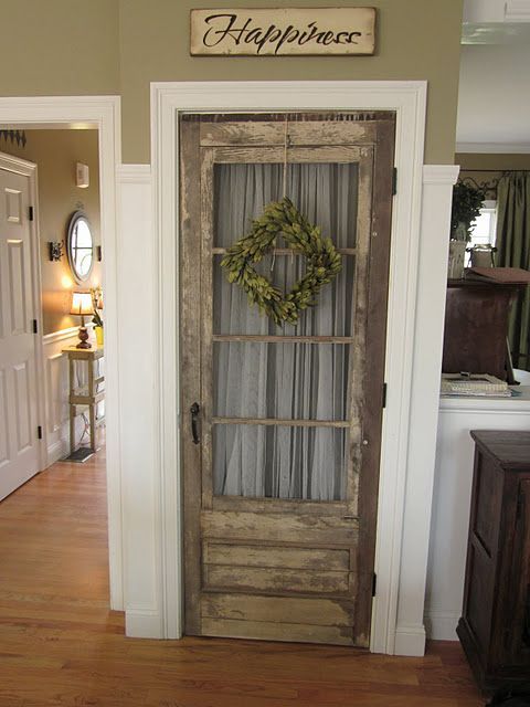 old door on a kitchen pantry