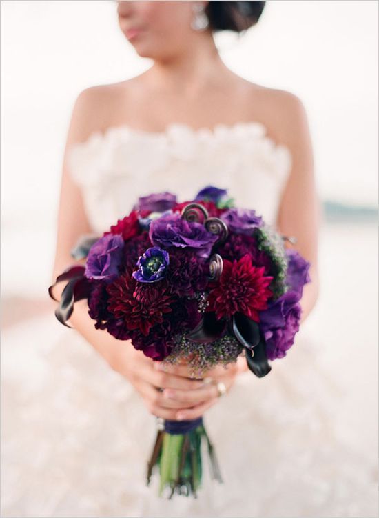 purple wedding bouquet