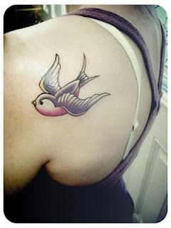 sparrow #tattoo on the shoulder