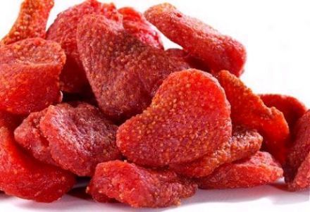 strawberries dried in the oven. taste like candy but are healthy  3 hrs at 100 d