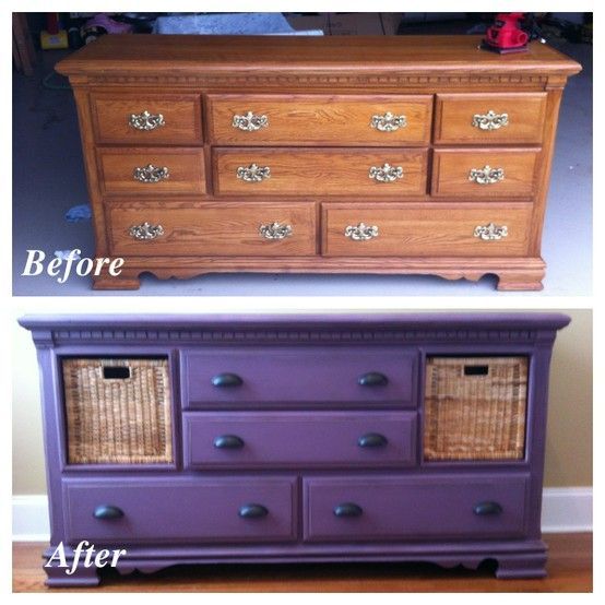 yard sale dresser makeover.