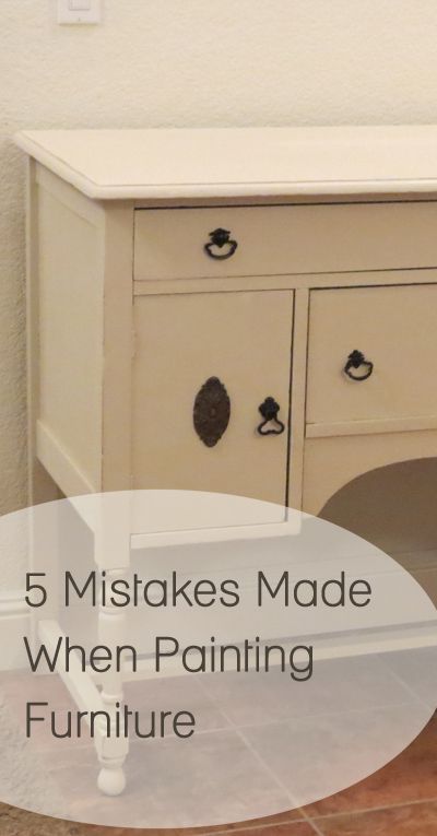 5 Common mistakes people make when painting furniture