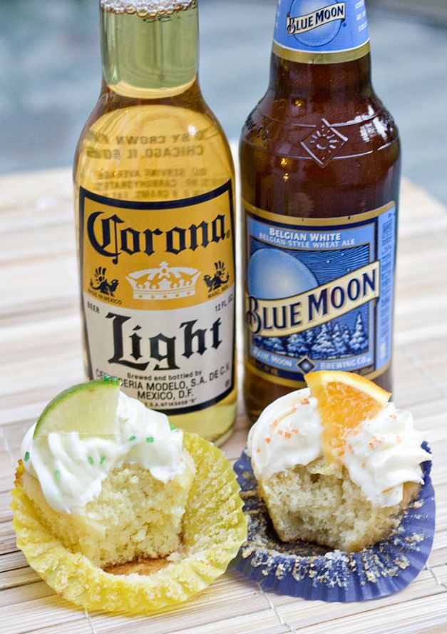 Blue Moon and Corona Cupcakes. For the guy in your life :)