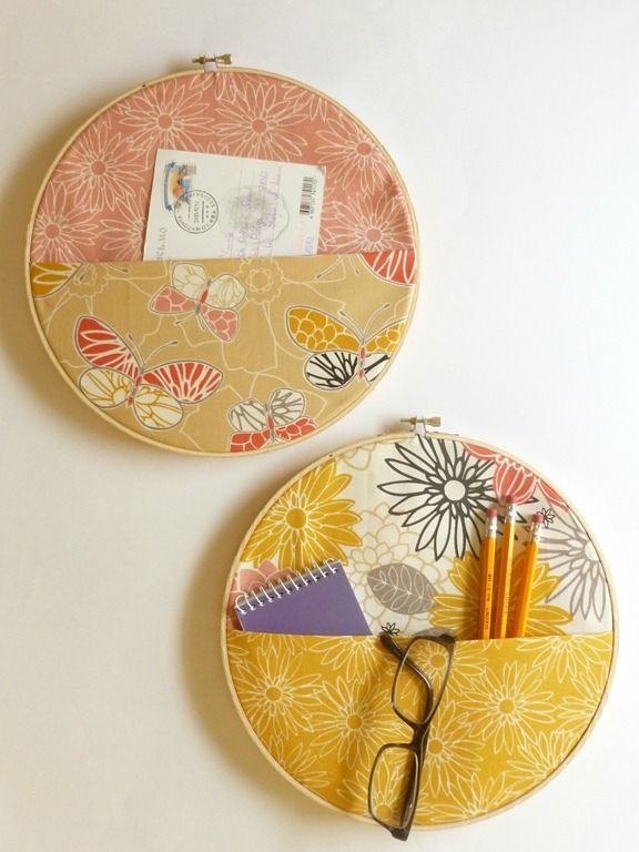 DIY: fabric wall pocket organizer