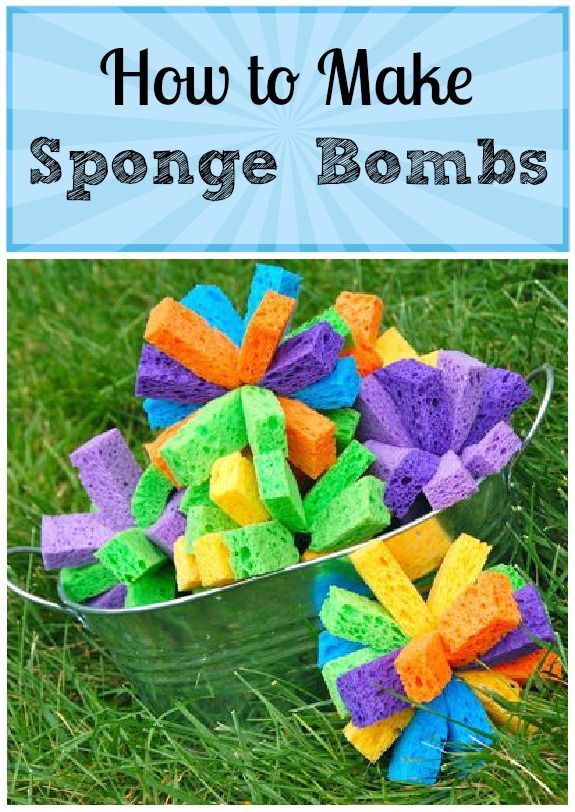 How to Make Sponge Bombs — great alternative to water balloons and can be used
