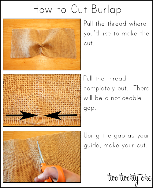 How to cut burlap