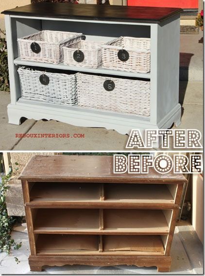 How to recycle furniture = DIY awesome dresser makeover.