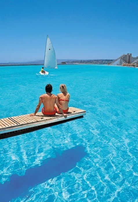 Largest Swimming Pool in the World. Algarrobo, Chile