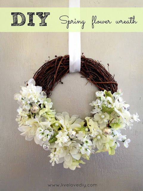 Make this easy DIY Spring Wreath using items from the Dollar Store!