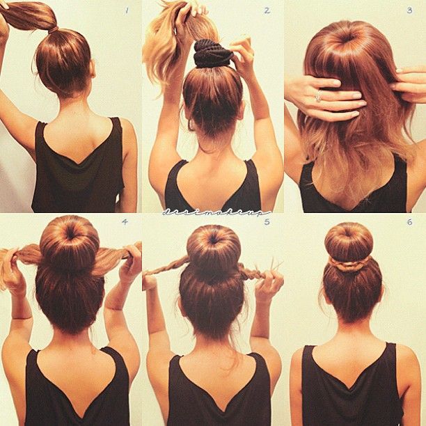 OMG GENIUS! Here is a fast and easy hair style that you can do in 5 min. Slick y
