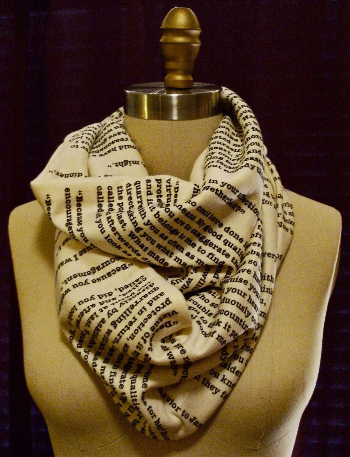 Pride and Prejudice book scarf.