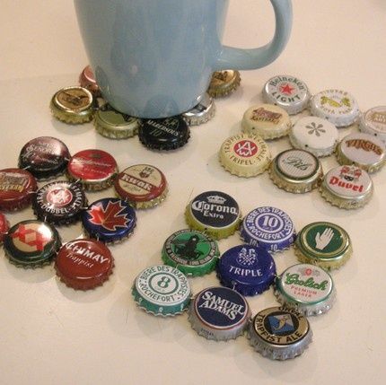 Recycle Reuse Renew Mother Earth Projects: How to make a Bottle Cap mancave Coas