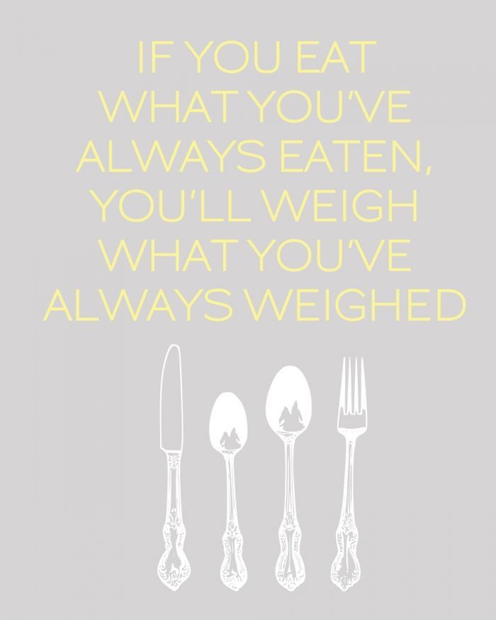 Reminder to self: If you eat what you've always eaten, you'll weigh what