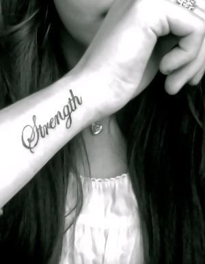 Strength. Maybe a different font for it but I love this placement
