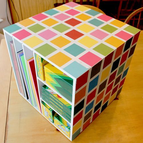 Super simple DIY Craft Supplies Cubby!  Make one for a teacher, a caregiver, or
