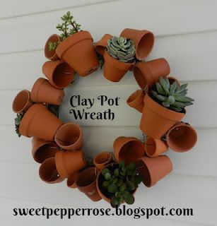 SweetPepperRose: Clay Pot Wreath Tutorial